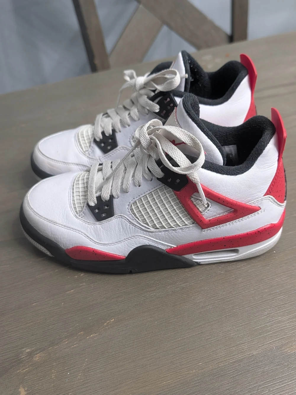 Jordan Retro 4 Basketball Sneakers  Red Cement